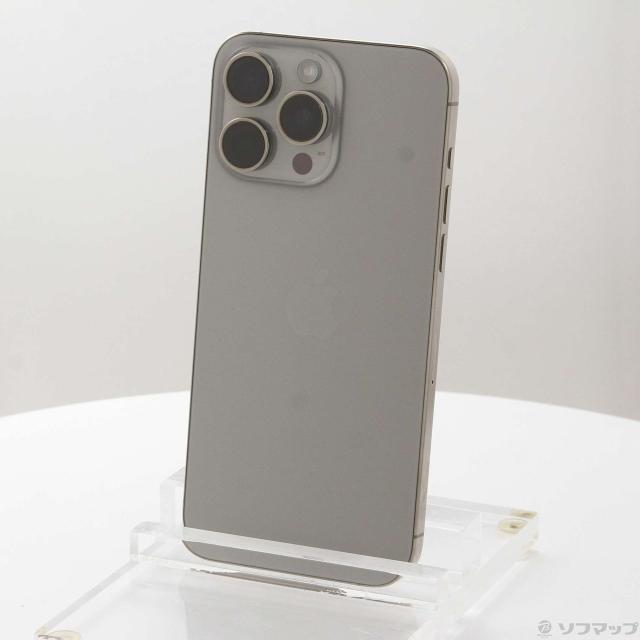 (中古)Apple iPhone15 Pro Max 512GB ナチュラルチタニウム MU6W3J/A SIMフリー(198-ud)