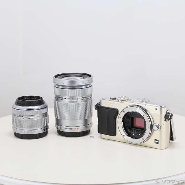 (中古)OLYMPUS PEN Lite E-PL6 ダブルレンズキット(シルバー)(262-ud)