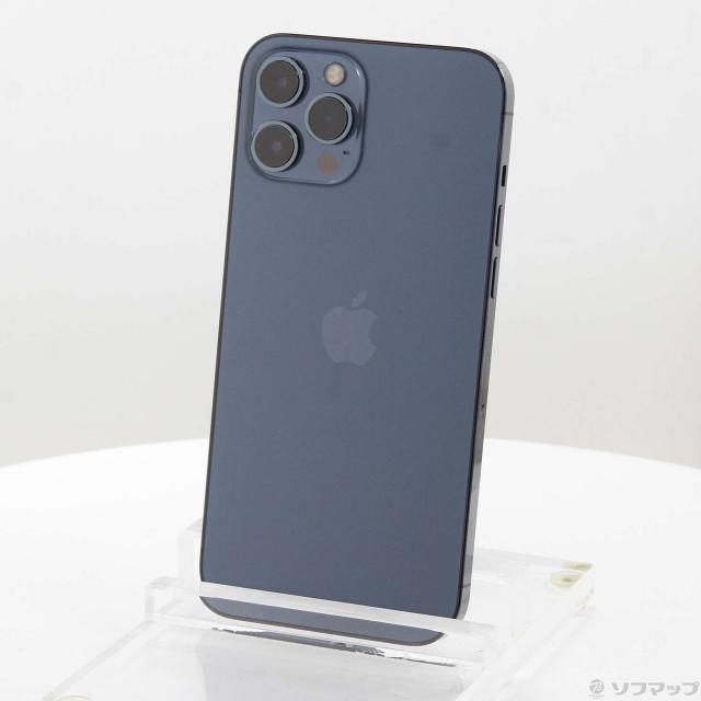 (中古)Apple iPhone12 Pro Max 256GB パシフィックブルー MGD23J/A SIMフリー(247-ud)