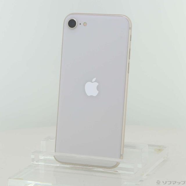 (中古)Apple iPhone SE 第3世代 64GB スターライト MMYD3J/A SIMフリー(368-ud)