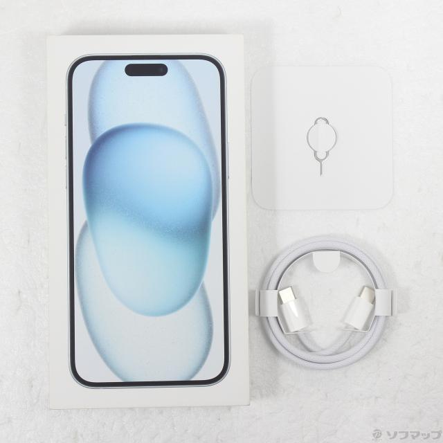 (中古)Apple iPhone15 Plus 128GB ブルー MU0D3J/A SIMフリー(276-ud)_4