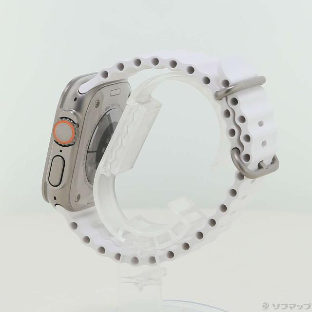 (中古)Apple Apple Watch Ultra GPS + Cellular 49mm チタニウムケース ホワイトオーシャンバンド(269-ud)_1