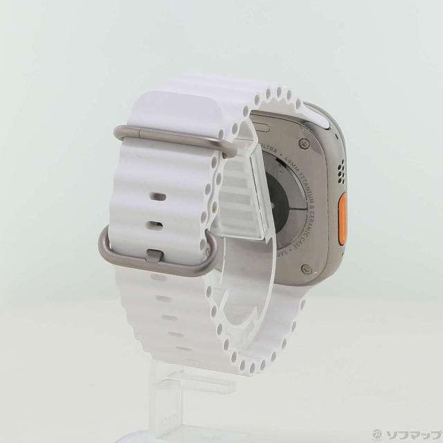 (中古)Apple Apple Watch Ultra GPS + Cellular 49mm チタニウムケース ホワイトオーシャンバンド(269-ud)_2