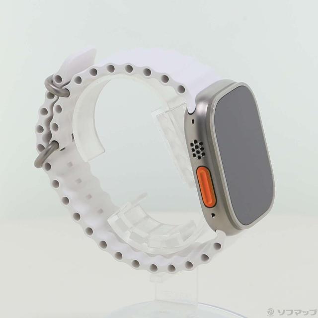 (中古)Apple Apple Watch Ultra GPS + Cellular 49mm チタニウムケース ホワイトオーシャンバンド(269-ud)_3