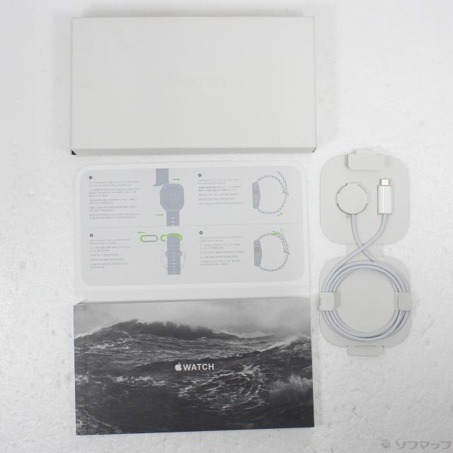 (中古)Apple Apple Watch Ultra GPS + Cellular 49mm チタニウムケース ホワイトオーシャンバンド(269-ud)_4