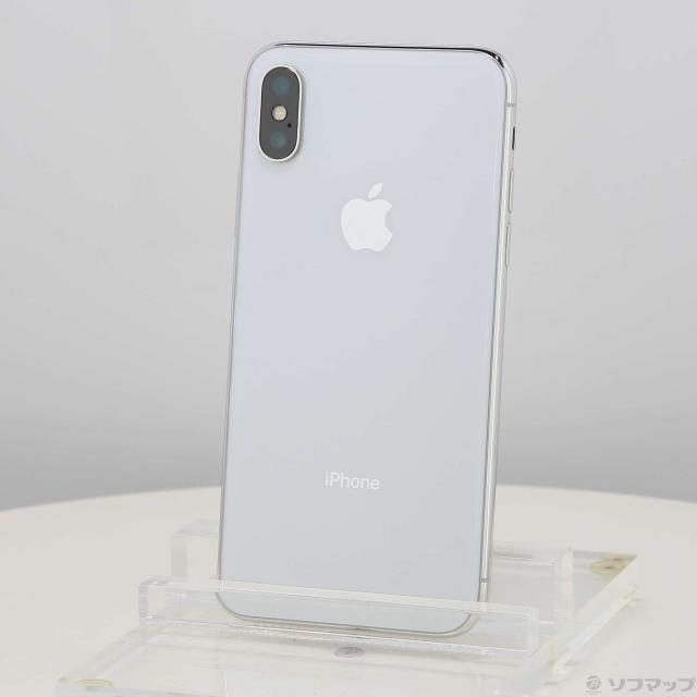 (中古)Apple iPhoneX 64GB シルバー MQAY2J/A SIMフリー(247-ud)
