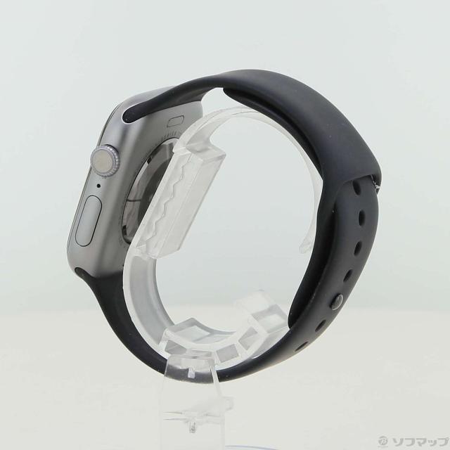 (中古)Apple Apple Watch Series 11 GPS 46mm スペースグレイアルミニウムケース ブラックスポーツバンド(196-ud)_1