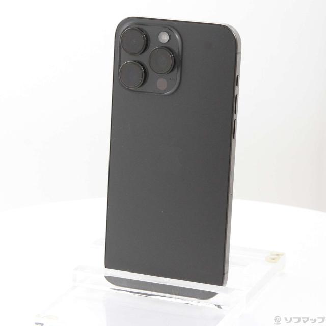 (中古)Apple iPhone15 Pro Max 256GB ブラックチタニウム MU6P3J/A SIMフリー(377-ud)