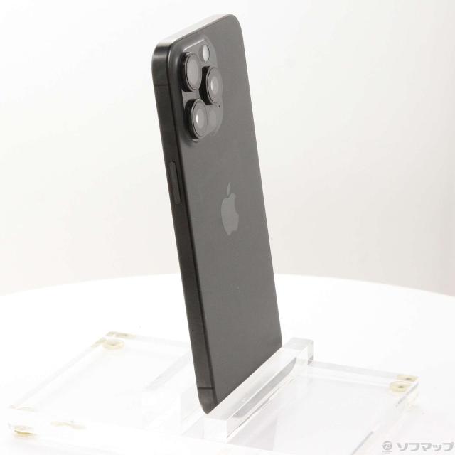 (中古)Apple iPhone15 Pro Max 256GB ブラックチタニウム MU6P3J/A SIMフリー(377-ud)