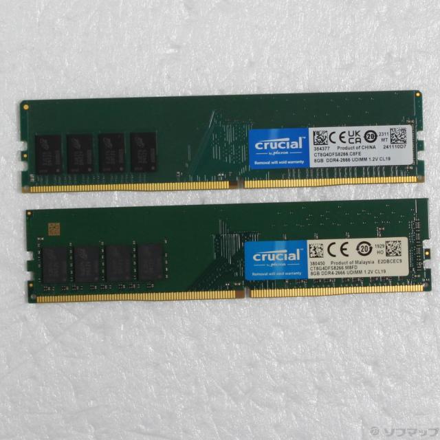 (中古)288P PC4-21300 DDR4-2666 16GB 8GB×2枚組(344-ud)