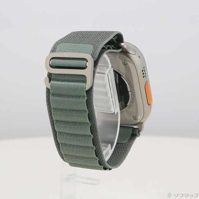 (中古)Apple Apple Watch Ultra GPS + Cellular 49mm チタニウムケース グリーンアルパインループ(377-ud)_2