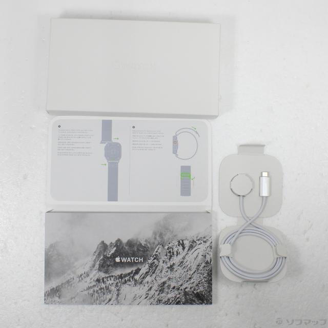 (中古)Apple Apple Watch Ultra GPS + Cellular 49mm チタニウムケース グリーンアルパインループ(377-ud)_4