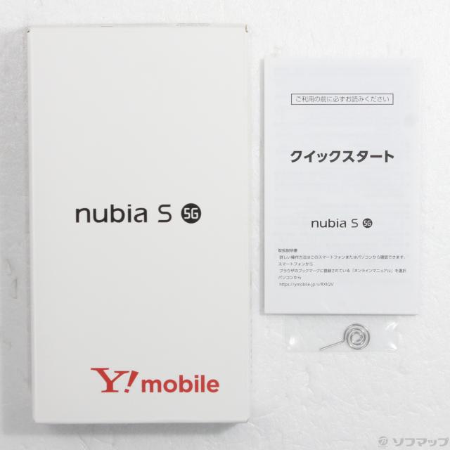中古)ZTE nubia S 5G 128GB ブラック A403ZT Y!mobile SIMフリー(269