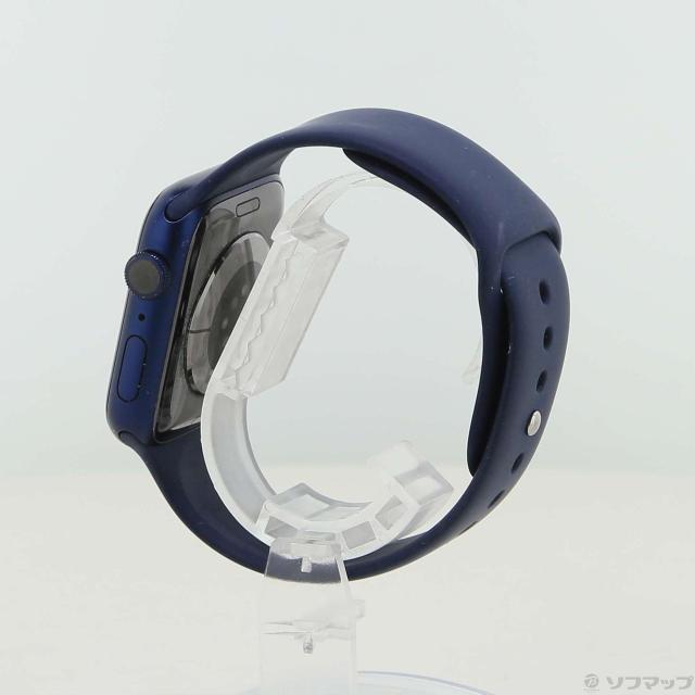 (中古)Apple Apple Watch Series 6 GPS 44mm ブルーアルミニウムケース ディープネイビースポーツバンド(196-ud)_1