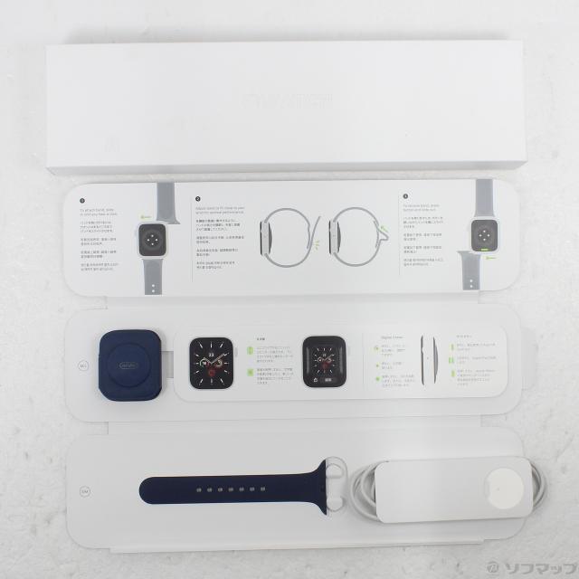 (中古)Apple Apple Watch Series 6 GPS 44mm ブルーアルミニウムケース ディープネイビースポーツバンド(196-ud)_4