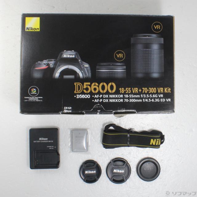 中古)Nikon NIKON D5600 ダブルズームキット ブラック(297-ud) 【公式