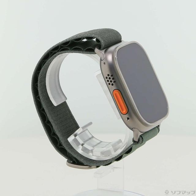 (中古)Apple Apple Watch Ultra GPS + Cellular 49mm チタニウムケース グリーンアルパインループ(305-ud)_3