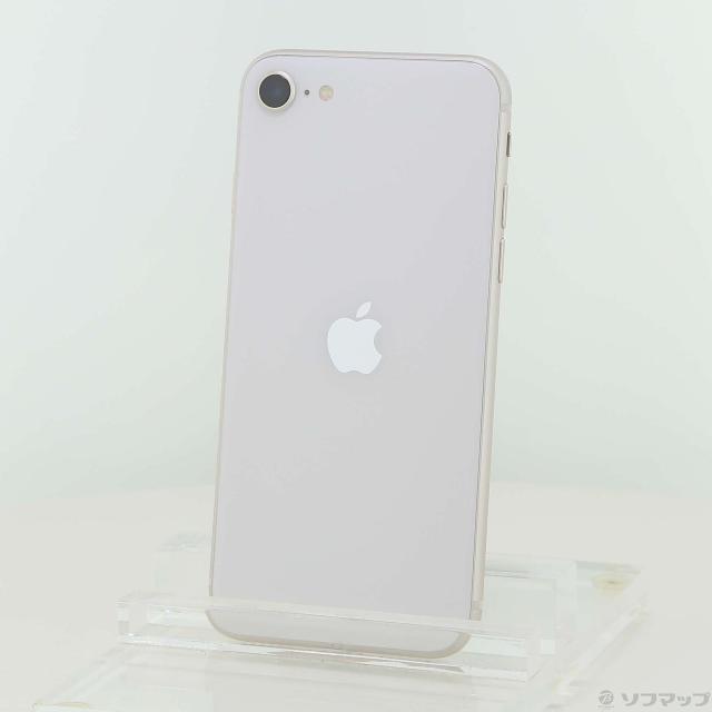 (中古)Apple iPhone SE 第3世代 64GB スターライト MMYD3J/A SIMフリー(276-ud)