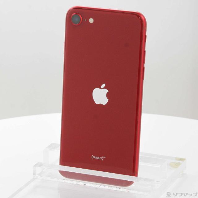 (中古)Apple iPhone SE 第3世代 64GB プロダクトレッド MMYE3J/A SIMフリー(269-ud)