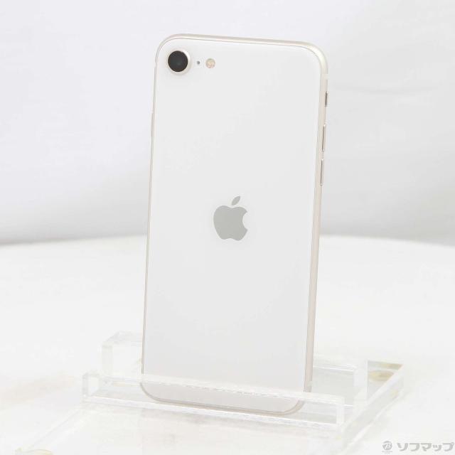 (中古)Apple iPhone SE 第3世代 64GB スターライト MMYD3J/A SIMフリー(368-ud)