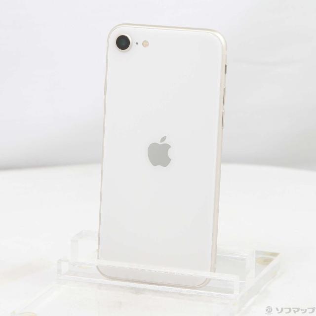 (中古)Apple iPhone SE 第3世代 64GB スターライト MMYD3J/A SIMフリー(368-ud)