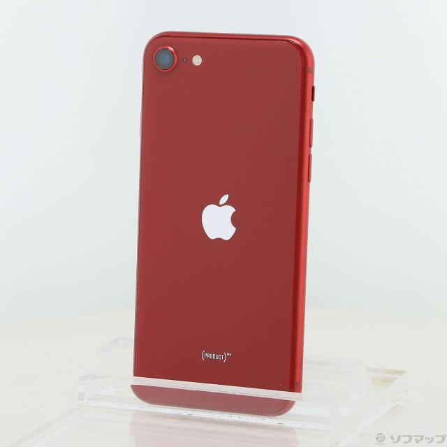 (中古)Apple iPhone SE 第3世代 64GB プロダクトレッド MMYE3J/A SIMフリー(258-ud)