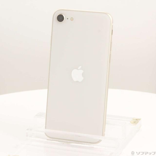 (中古)Apple iPhone SE 第3世代 64GB スターライト MMYD3J/A SIMフリー(196-ud)