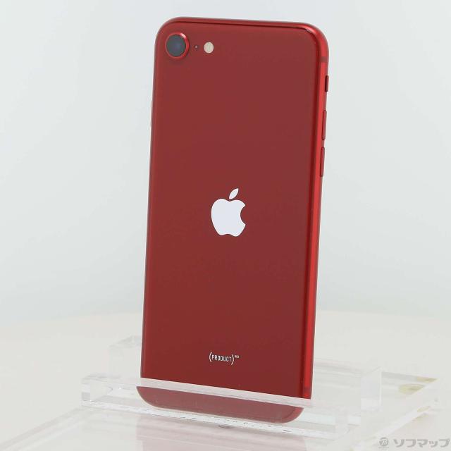 中古)Apple iPhone SE 第3世代 64GB プロダクトレッド MMYE3J/A SIM 