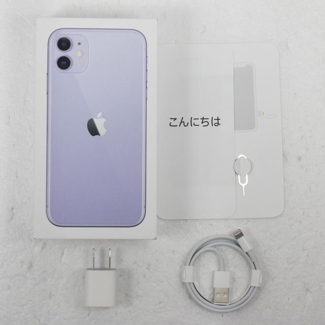 (中古)Apple iPhone11 64GB パープル MWLX2J/A SIMフリー(348-ud)_4