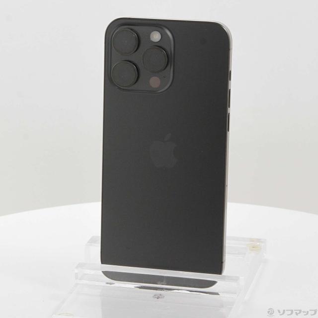 (中古)Apple iPhone15 Pro Max 256GB ブラックチタニウム MU6P3J/A SIMフリー(377-ud)