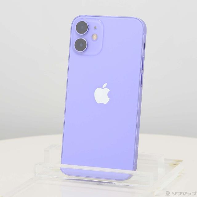 (中古)Apple iPhone12 mini 64GB パープル MJQC3J/A SIMフリー(196-ud)