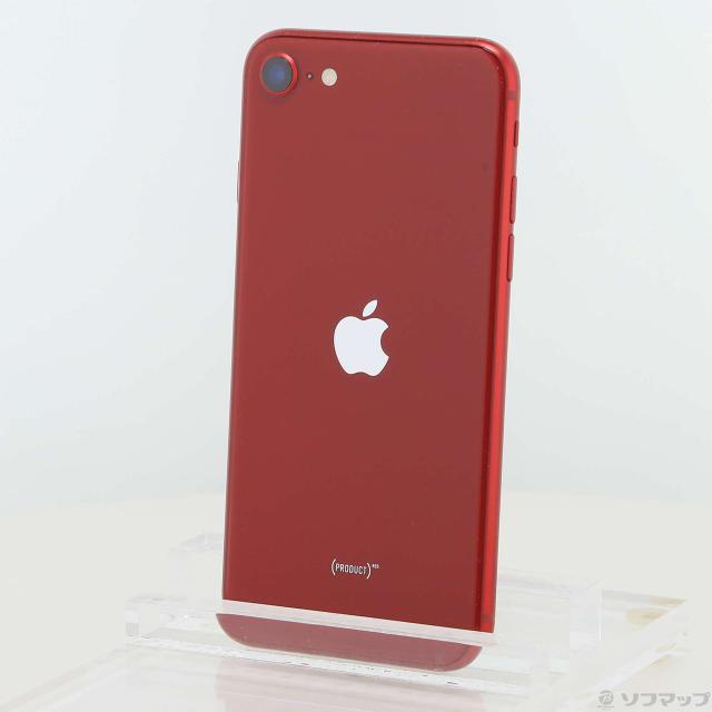 (中古)Apple iPhone SE 第3世代 64GB プロダクトレッド MMYE3J/A SIMフリー(276-ud)