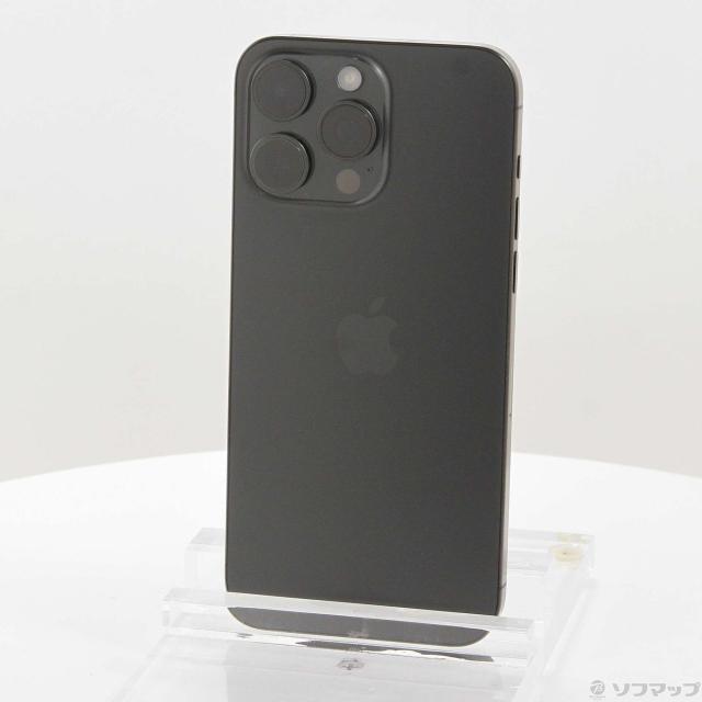 (中古)Apple iPhone15 Pro Max 256GB ブラックチタニウム MU6P3J/A SIMフリー(377-ud)