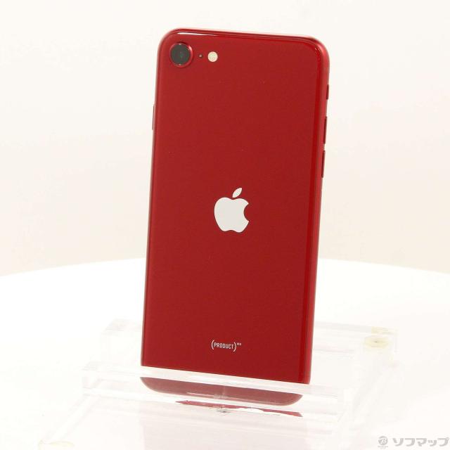 中古)Apple iPhone SE 第3世代 64GB プロダクトレッド MMYE3J/A SIM 