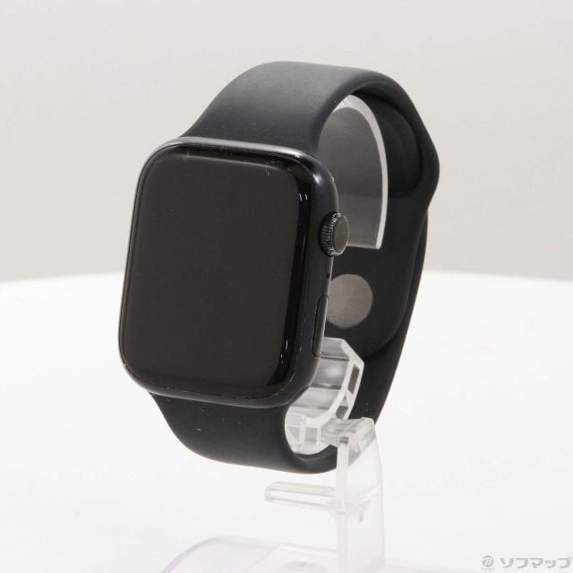 (中古)Apple Apple Watch Series 7 GPS 45mm ミッドナイトアルミニウムケース ミッドナイトスポーツバンド(251-ud)