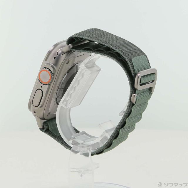 (中古)Apple Apple Watch Ultra GPS + Cellular 49mm チタニウムケース グリーンアルパインループ(352-ud)_1