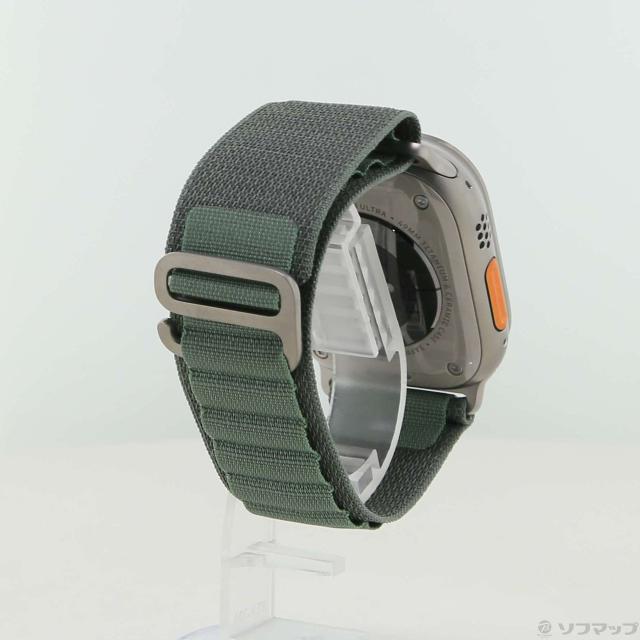(中古)Apple Apple Watch Ultra GPS + Cellular 49mm チタニウムケース グリーンアルパインループ(352-ud)_2