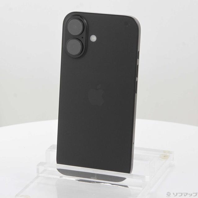 (中古)Apple iPhone16 256GB ブラック MYDW3J/A SIMフリー(251-ud)