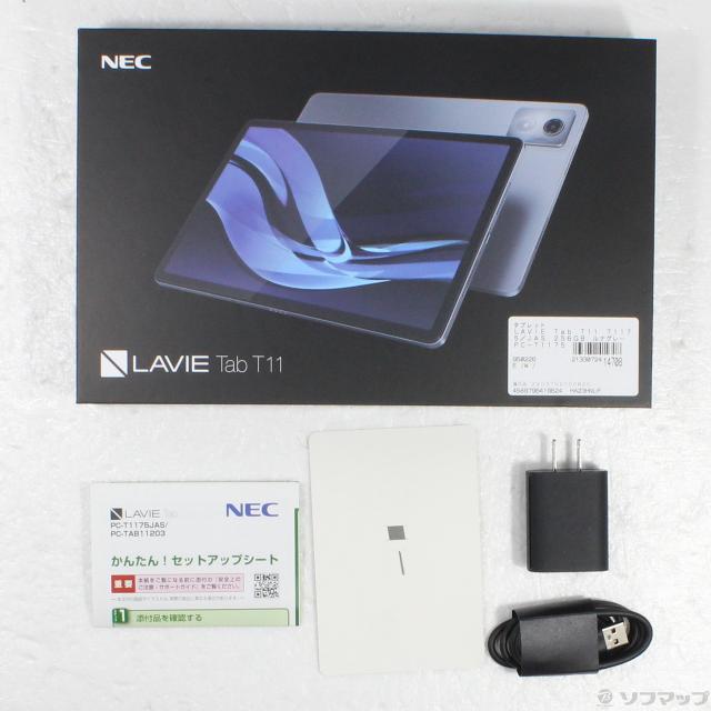 (中古)NEC (展示品) LAVIE Tab T11 T1175/JAS 256GB ルナグレー PC-T1175JAS Wi-Fi(295-ud)_4