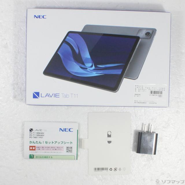 (中古)NEC (展示品) LAVIE Tab T11 128GB ルナグレー PC-T1165KAS Wi-Fi(348-ud)_4