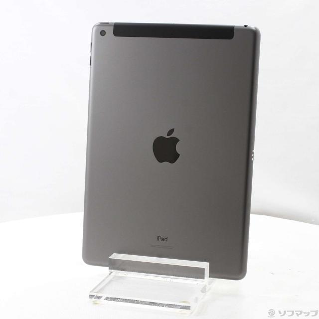 (中古)Apple iPad 第9世代 64GB スペースグレイ MK473J/A SoftBankロック解除SIMフリー(198-ud)