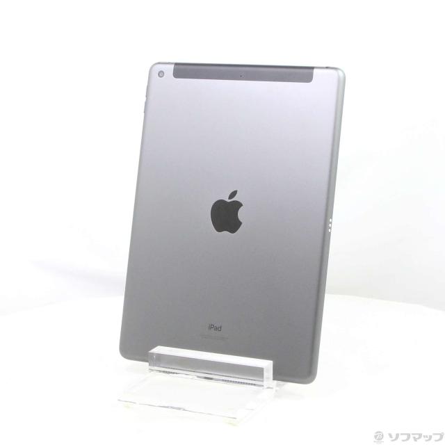 (中古)Apple iPad 第9世代 64GB スペースグレイ MK473J/A SoftBankロック解除SIMフリー(297-ud)