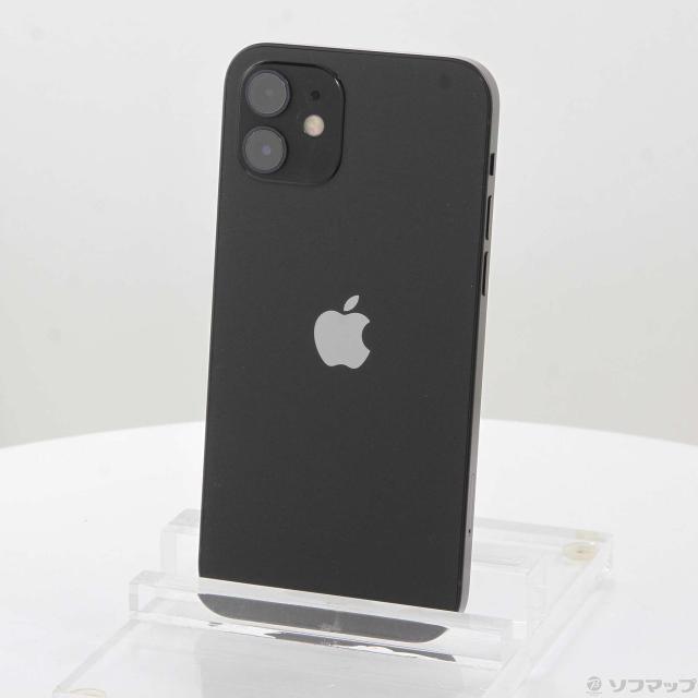(中古)Apple iPhone12 64GB ブラック MGHN3J/A SIMフリー(269-ud)