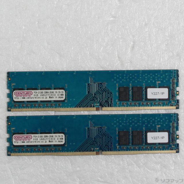 (中古)288P PC4-21300 DDR4-2666 16GB 8GB×2枚組(344-ud)