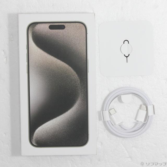 (中古)Apple iPhone15 Pro Max 256GB ナチュラルチタニウム MU6R3J/A SIMフリー(377-ud)