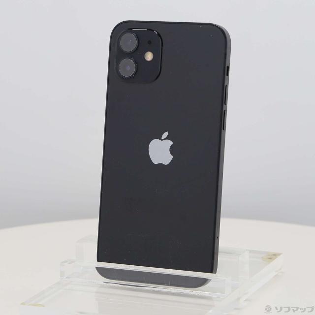 (中古)Apple iPhone12 64GB ブラック MGHN3J/A SIMフリー(269-ud)