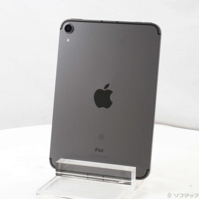 (中古)Apple iPad mini 第6世代 64GB スペースグレイ MK893J/A SIMフリー(377-ud)