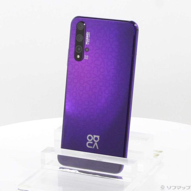 (中古)HUAWEI HUAWEI nova 5T 128GB ミッドサマーパープル YAL-L21 SIMフリー(348-ud)