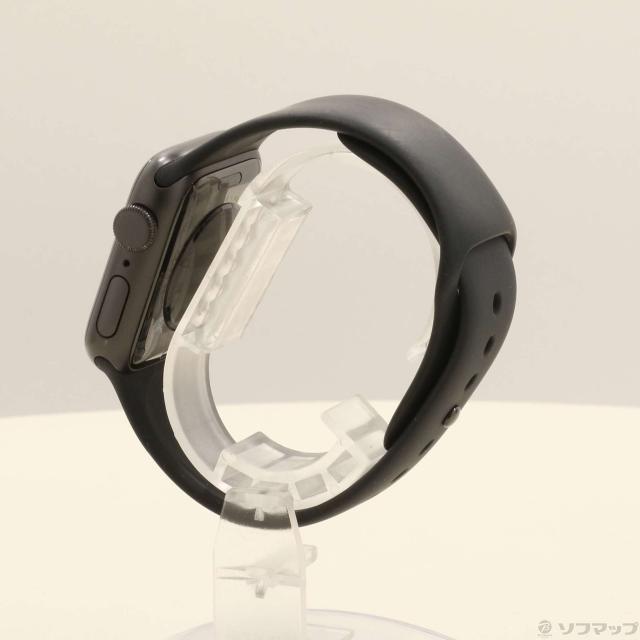 (中古)Apple Apple Watch SE 第1世代 GPS 40mm スペースグレイアルミニウムケース ブラックスポーツバンド(276-ud)_1