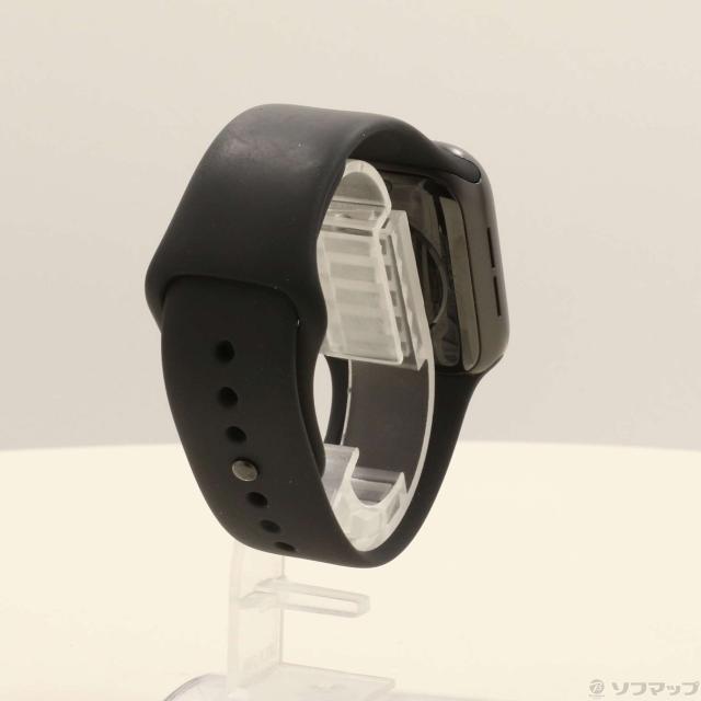 (中古)Apple Apple Watch SE 第1世代 GPS 40mm スペースグレイアルミニウムケース ブラックスポーツバンド(276-ud)_2